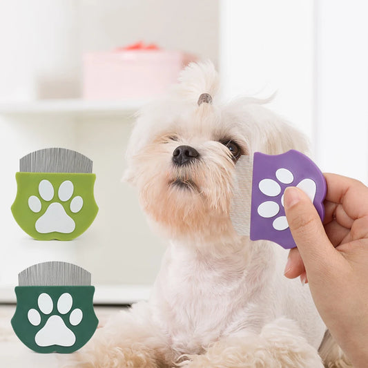 Pet Grooming Comb - Flea Comb for Cats & Dogs, Curved Design for Face & Body, Mini Detangling Brush for Pets 침구청소기 강아지미용  pet