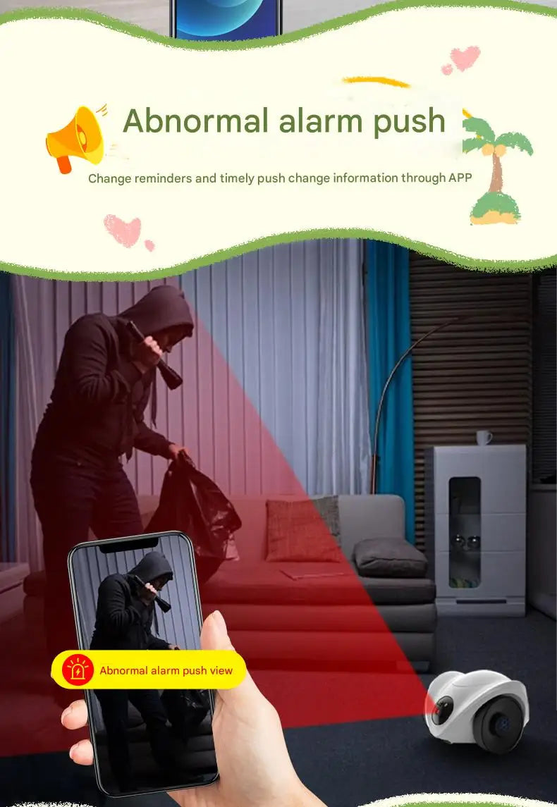 Whole House Mobile Walking Robot with Security Smart Camera for Specific Pet Monitoring & Playing With Remote Laser & Feeding
