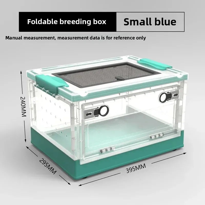 Reptiles Breeding Enclosure Cages Transparent Amphibians Habitat Box Plastic Reptile Feeding Box for Lizard Bearded Dragon