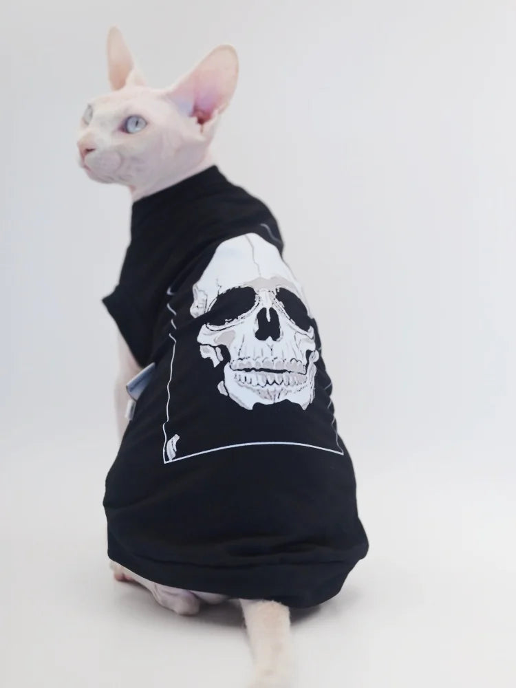 Cool Sphynx Cat Vest - Stylish and Breathable Clothing for Hairless Cats,Devon Rex, Cornish,Kitty