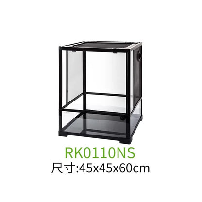 Detachable Glass Climbing Pet Breeding Box for Lizard Tortoise Snake Tree Frog Hamster,Multi Purpose Reptile Small Animal Tank