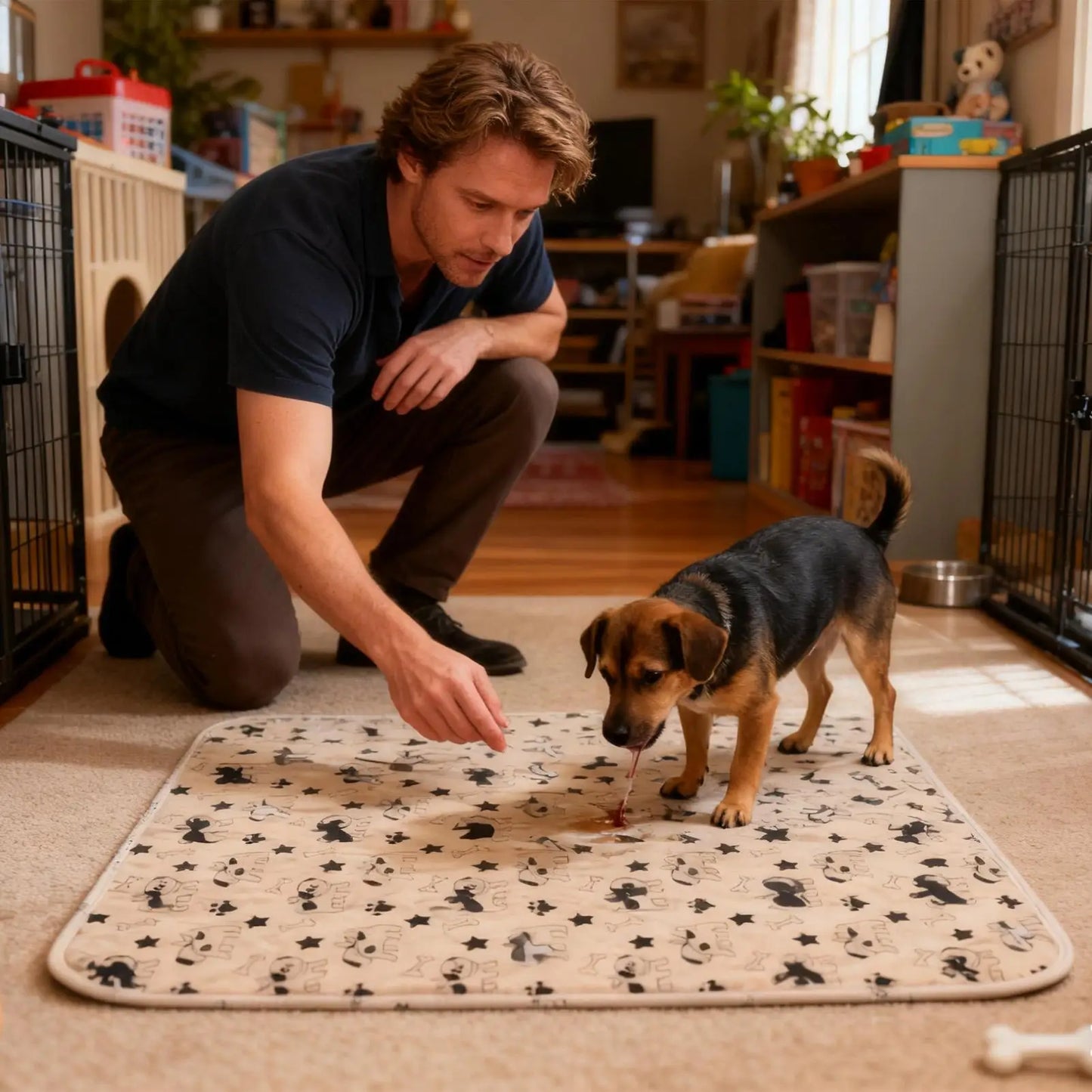 Dog Pee Pads Fast Absorbent Pet Training Mat Reusable Washable Absorbent Pee Pads For Home Potty Playpen Crate Litter pad