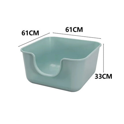 Oversized Cat Litter Box Extra Large Semi-Closed Open Cat Toilet Anti-Splash Young Cat Litter Box for Cat LitterBox Pet Supplies