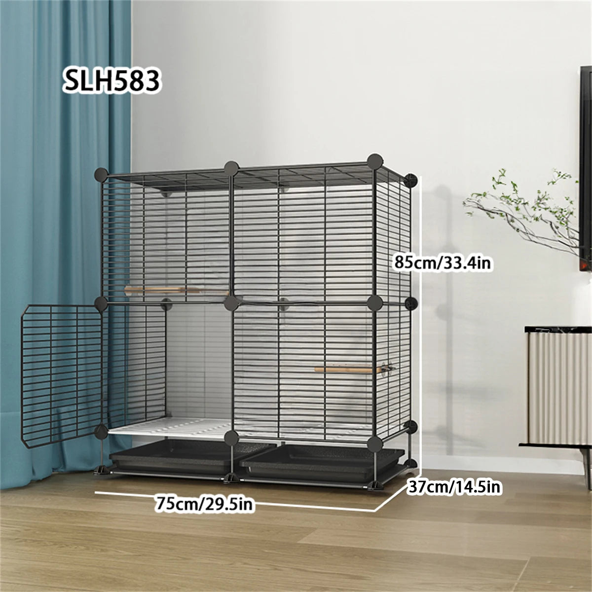 Large Bird Cage with Toilet Breeding Cage Suitable for Mynas, Budgerigars, Cockatiels, Finches, Thrushes, Multi-Layer Iron Bird Nest