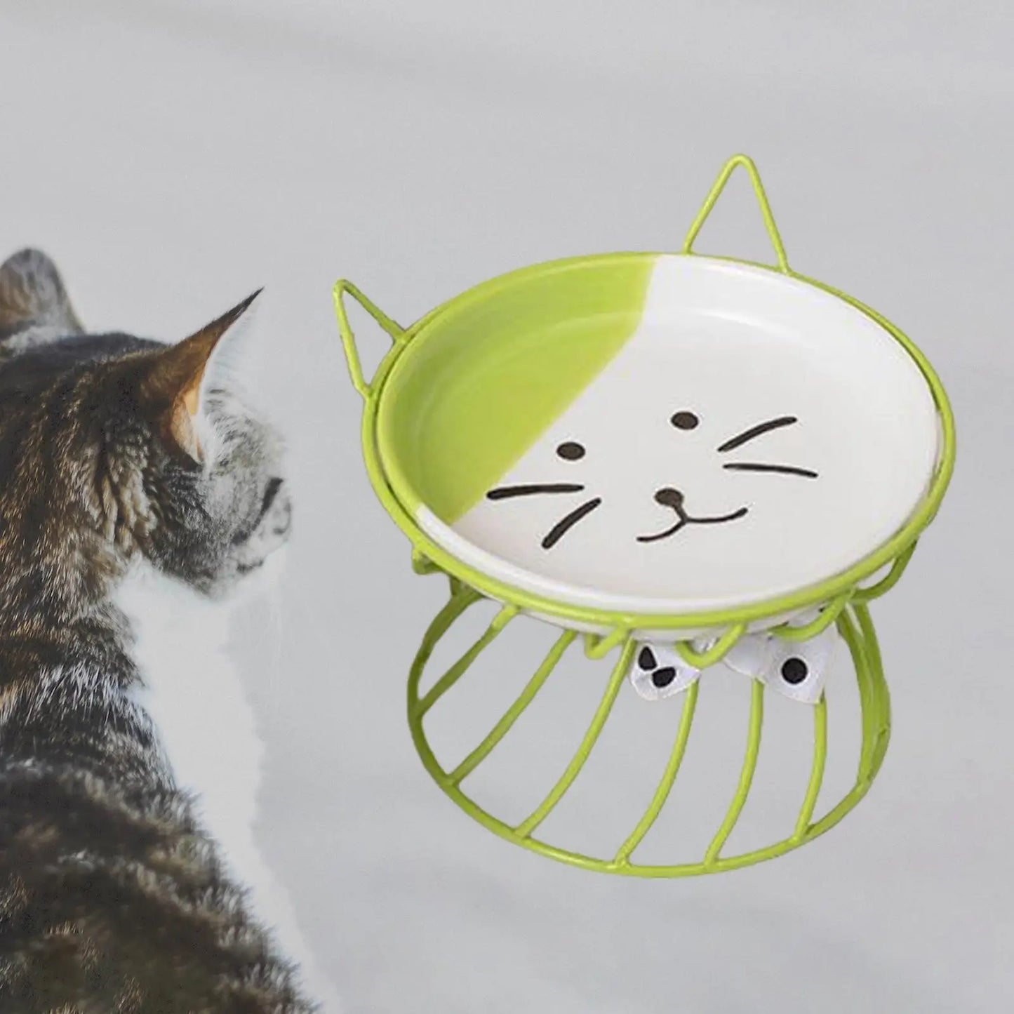 Cat Bowl Dog Bowl Pet Food Water Feeder Drinker Cat Raised Elevated Feeder