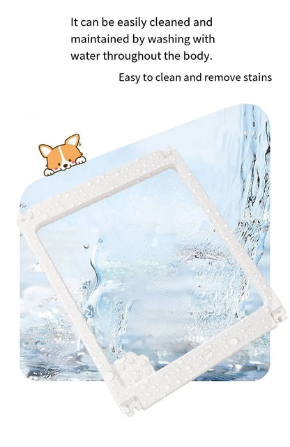 Dog enclosure Indoor panoramic transparent stitched isolation fence Visible pet cage Small dog safety cage Teddy Pomeranian