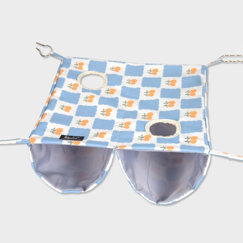 Cartoon Pattern Hanging Ferret Hammock Waterproof Breathable Hamster Nest Multi-Sided Opening Double Layer Hammock For Pet Cage