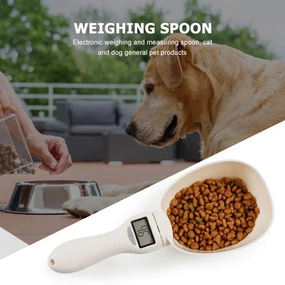 Cat Food Scale LCD Electronic Dog Food Weighing Cup Pet Feeding Precision Measuring Spoon Digital Display Cat Feeder