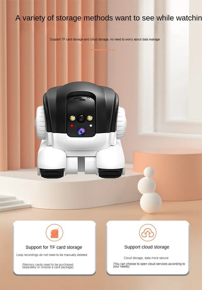 360 Degree Rotating Pet Camera with Two Way Talk Function and Night Detection Robot Cameras for Home Security