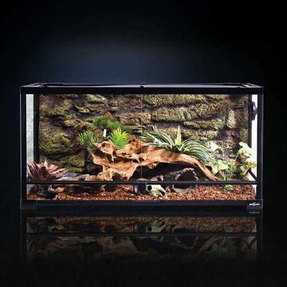 ‌Premium Glass Reptile Terrarium - Chameleon & Lizard Habitat, Ventilated Vivarium with UVB Light, Waterproof Frog Enclosure