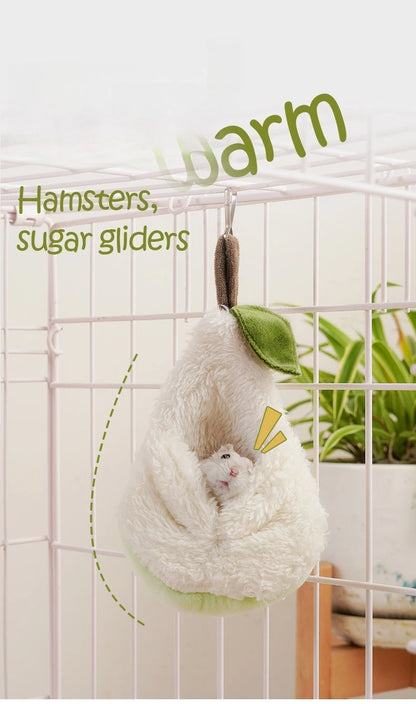 Pet Nest Small Animals Accessories Hamster Cage Winter Warm Bed Hamster Plush Hammock Parrot Cage Pendant Decoration Comfortable