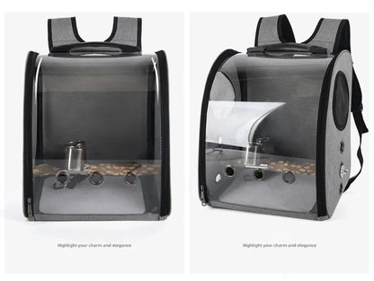 Pet Bird Cage House Parrot Carrier with Feeders Bird Large Space Travel Bag Breathable Portable Bird Cage Accessories
