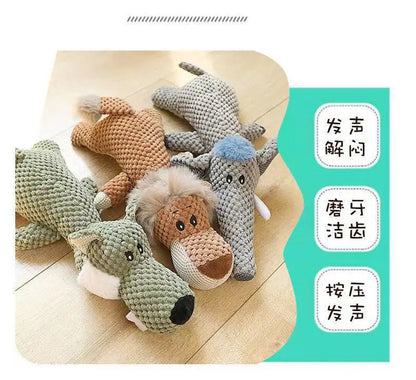 Pet toys dogs and cats bone resistant tear resistant bite resistant sound making grinding teeth cotton rope plush pet dog