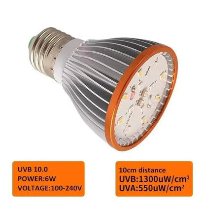 LED Reptile Light Bulb UVA UVB E27 Terrarium Lamp Full Spectrum 5.0/10.0 Lighting Small Pet Heating Bulb Therapy Night Vision