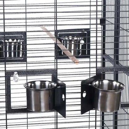 NO STOCK, PLEASE DONT BUY Wire Iron Metal Bird Cage with Wheel Aviary Canary Pigeon Breeding Aviaries Large Bird Cages