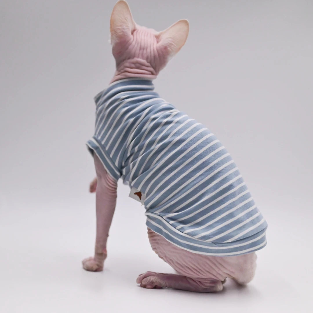Sphynx Cat Clothes Cotton Hairless Cat Vest Baby 100% Cotton Soft Summer Sleeveless Thin Vest Cat Clothes for Devon, Cornish