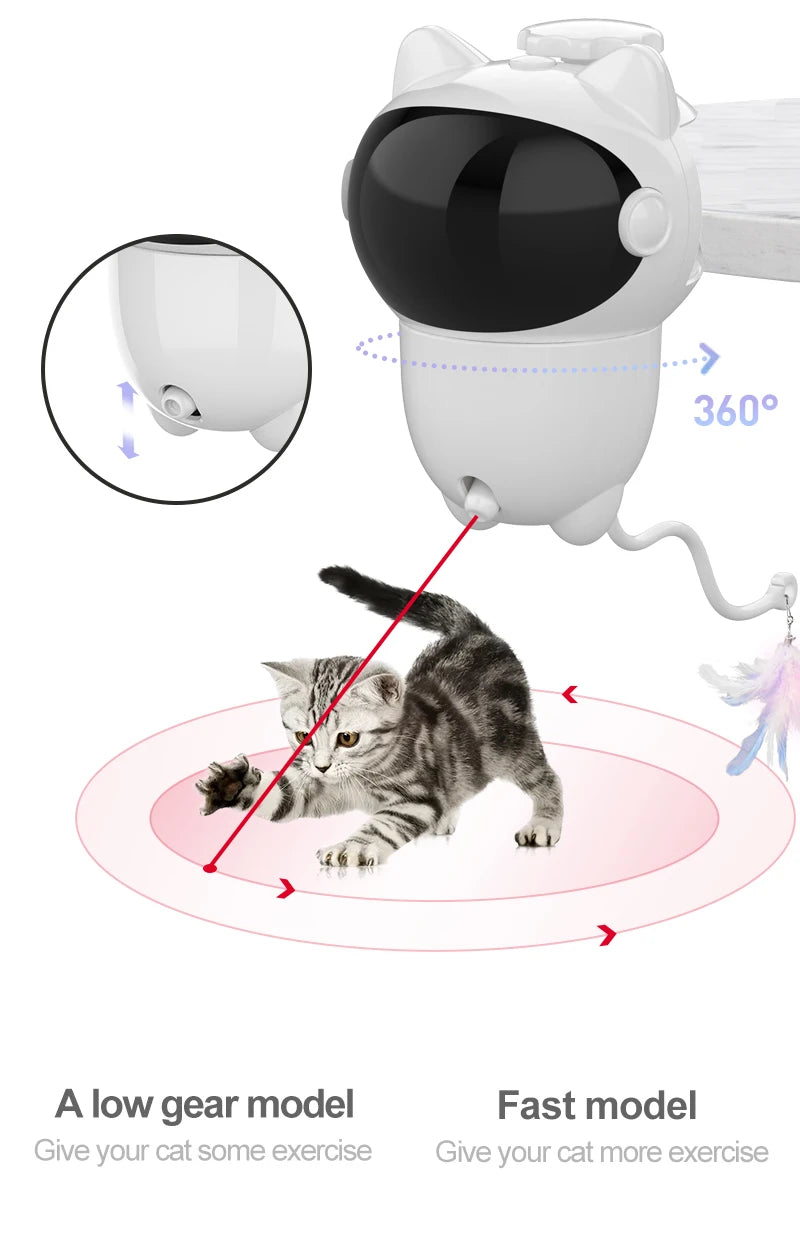 Infrared laser automatic cat teasing device, intelligent electric cat toy, self entertaining and relaxing pet toy