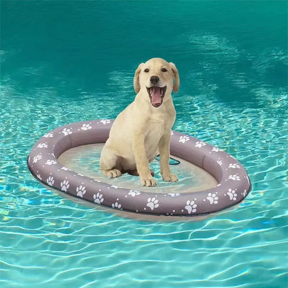 Inflatable Floating Pet Floating Ultra-Comfort Cooling Pool Inflatable Floating Bed for Pet