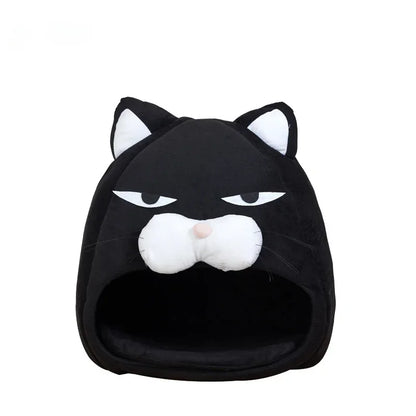 Warm Black Cat Shape House/Bed For Cats Bed Cushion Sleeping Bag Puppy bed Mat Cat Accessories Pet dog Bed Kennel Cama Gato