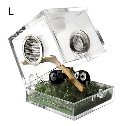 Jumping Spider Habitat Acrylic Breeding Box Cage for Spiders Small Insects