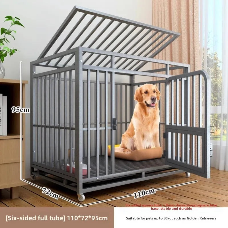Indoor Large Medium Dog Cage with Toilet Pet Dog House Fence for Samoyed Labr Dog Cages Kennels And Run Outdoor Supplies