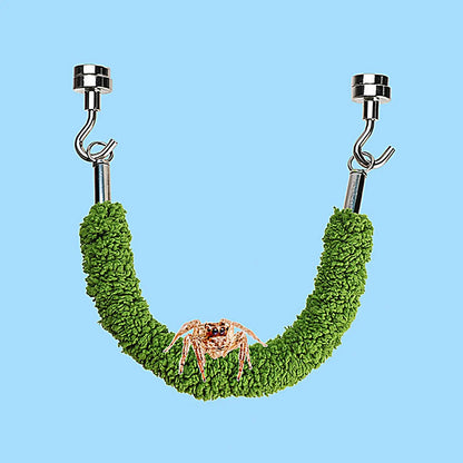 Jumping Spider Bridge Hermit Crab Climbing Enclosure Bridge Swings  Spider/Gecko Jumping stand Climbing ladder for Terrarium