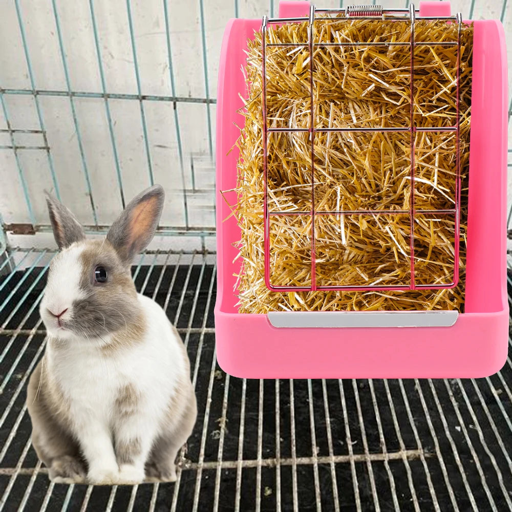Rabbit Grass Frame Hay Feeder Rabbit Pet Food Container Rabbit Food Basket Grass Hay Bowl Rack Grass Rack Frame