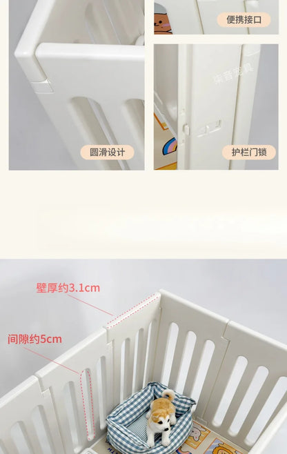 Open Top Small Dog Indoor Cage 66CM Away From Door Plastic Fence Eco-friendly Dog Cage Pet Animal Products Supplies Accessories