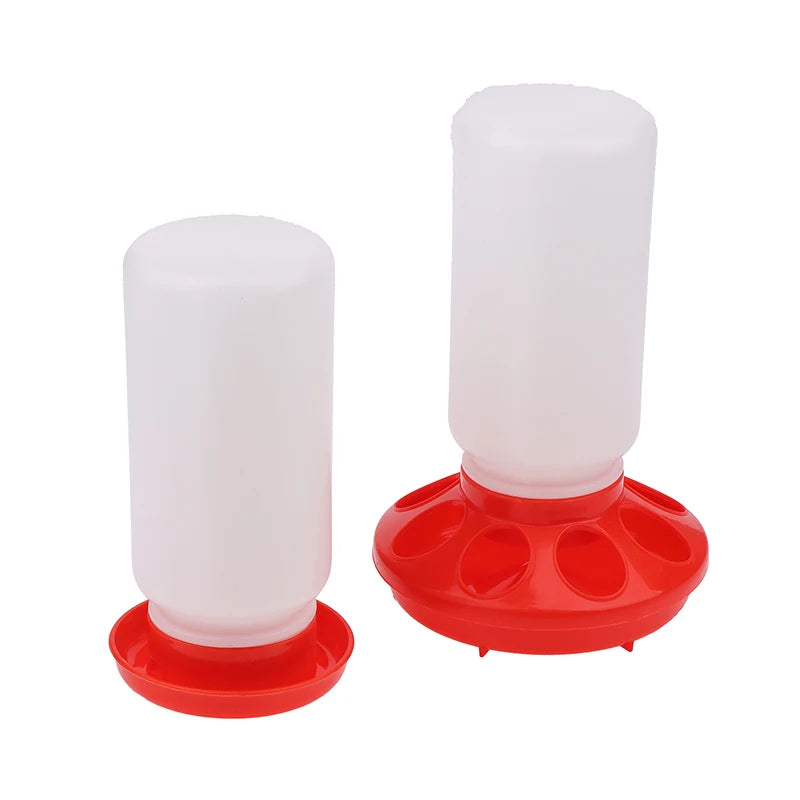 Poultry Thickened Feeder And Drinker Water Food Dispenser Automatic Chicken Birds Chick Waterer Feeding Bucket Container