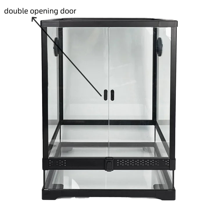 Relaxlines Ecological Landscape Rainforest Style Glass Terrarium Reptile Tank Aquarium Breeding Reptile Terrarium Tank