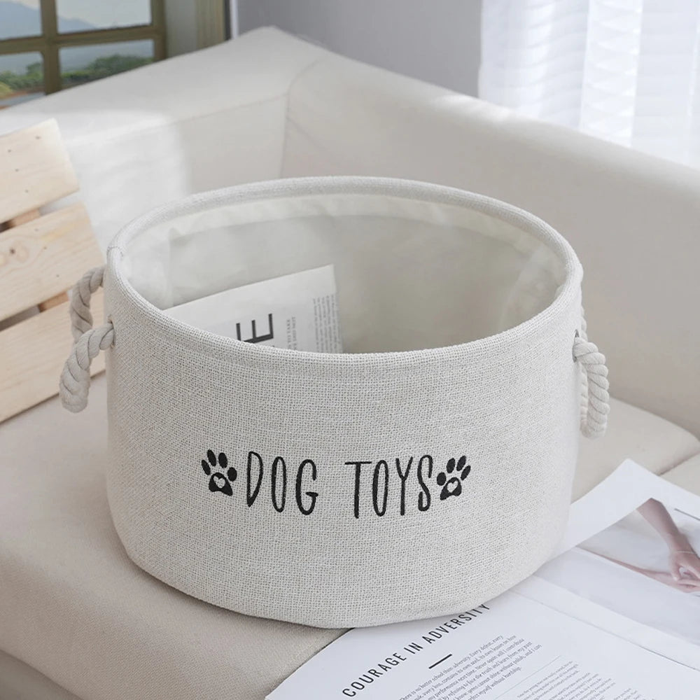 Pet Dog Toy Cothes Storage Basket Dog Box Organize Baskets Case Home Tool