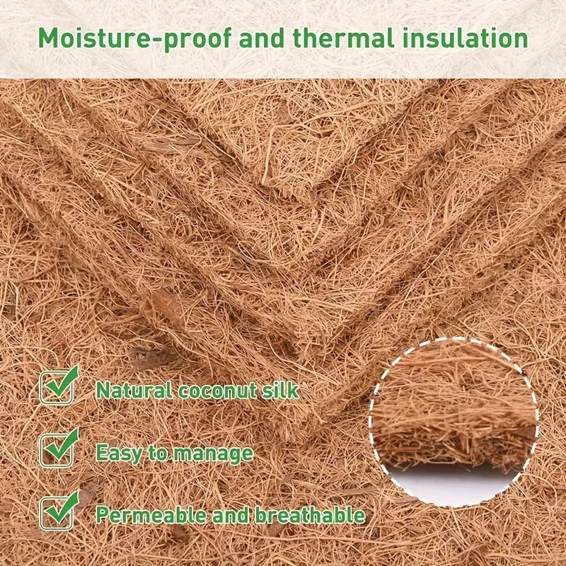 Chicken Coop Nest Eco-Friendly Coconut Coir & Palm Fiber Chicken Nesting Pads - Reusable Hens Bedding Mats for Egg Layinga