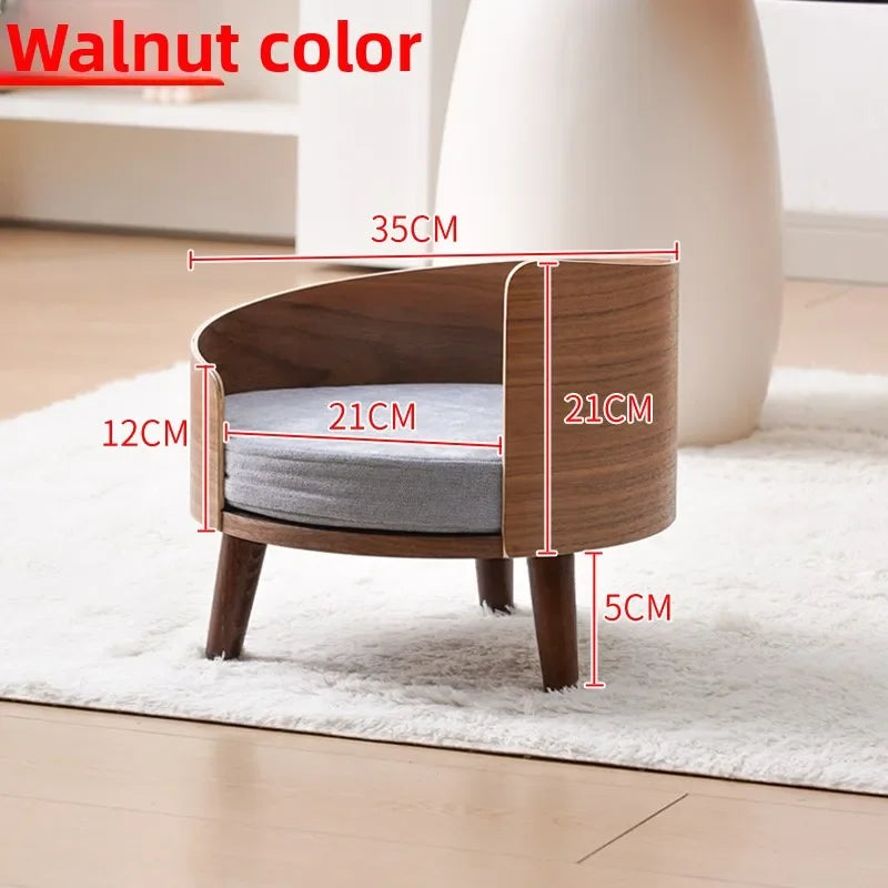 Solid wood pet nest, sofa cat t, dog bed can be dismantled and washed, small and medium-sized pets can sleep in cat bed in all