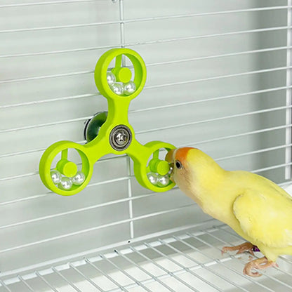 Bird Enrichment Activity Toys Boredom Relief Spinner Wheel windmill bird cage accessories for gnawing and biting