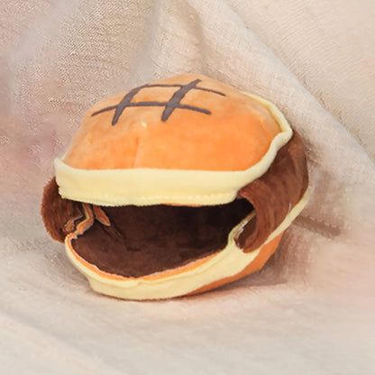 1pc-Hamburger Hamster Cages Cotton Small Animal Nest Cartoons House Carrier Pet Hanging Bed Zipper Strap Sleeping Bags