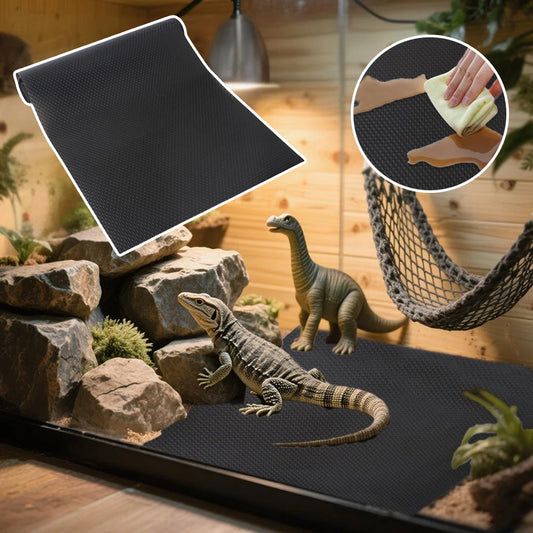 Reptile Terrarium Liner Tank Bedding for Bearded Dragon Leopard Gecko Snake Turtle Easy Cut Amphibian Cage Mat Pad Carpet Base