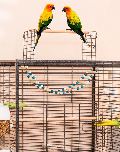 Luxury Bird Cage Large Parrot Birds Cages Accessories Drawer Wheels Birds Houses Lock Parrots Pigeon Feeder Birdcage Supplies
