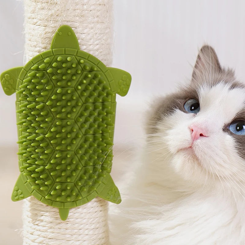 Cat Grooming Brush Self Cleaning Silicone Massage Comb for Kittens Cat Toy Accessories Wall Corner Scratcher Pet Cat Brush Comb