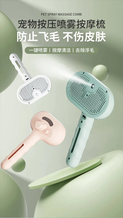 Dog Comb Pet Steam Massage Brush Safe Round Head Soft Teeth Spray Hair Removal Comb for Dog Universal for Cats Dogs Accessories