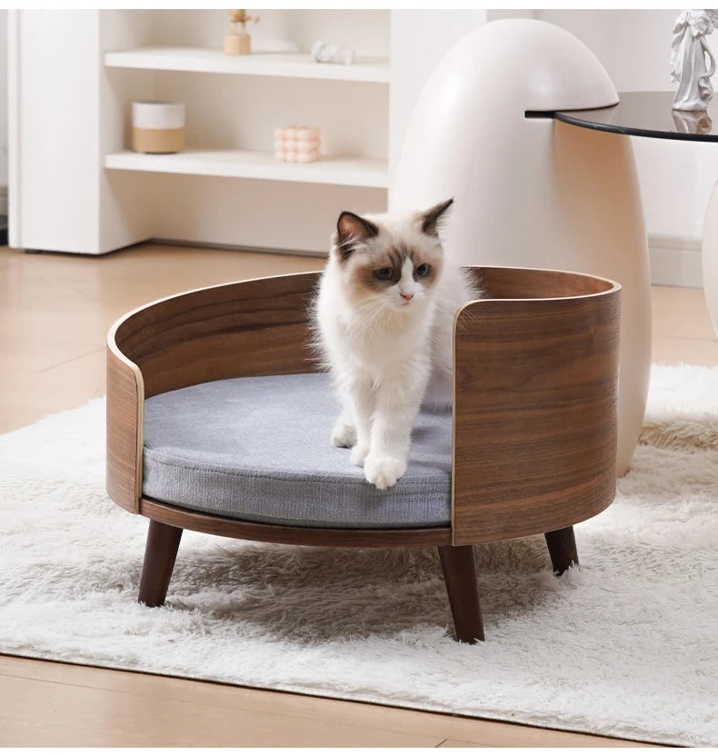 Solid wood pet nest, sofa cat t, dog bed can be dismantled and washed, small and medium-sized pets can sleep in cat bed in all