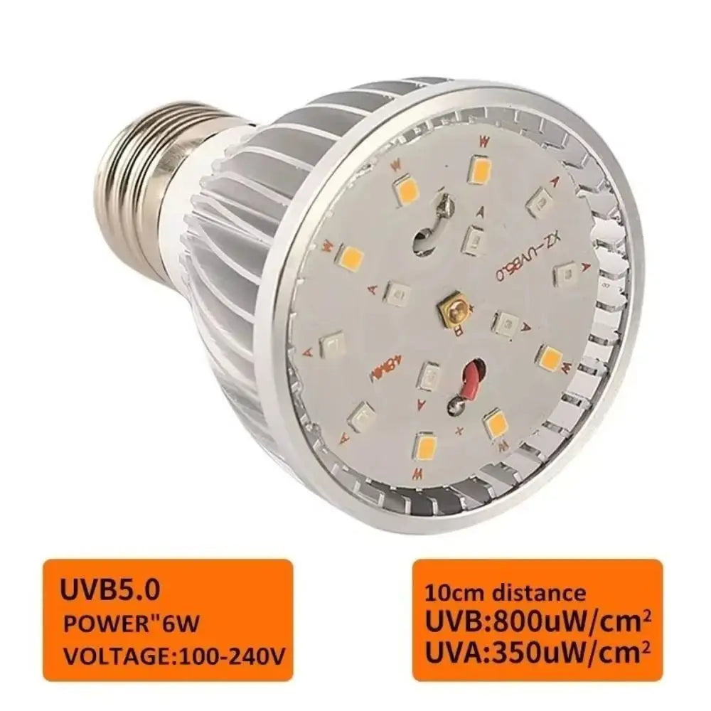 LED Reptile Light Bulb UVA UVB E27 Terrarium Lamp Full Spectrum 5.0/10.0 Lighting Small Pet Heating Bulb Night Vision