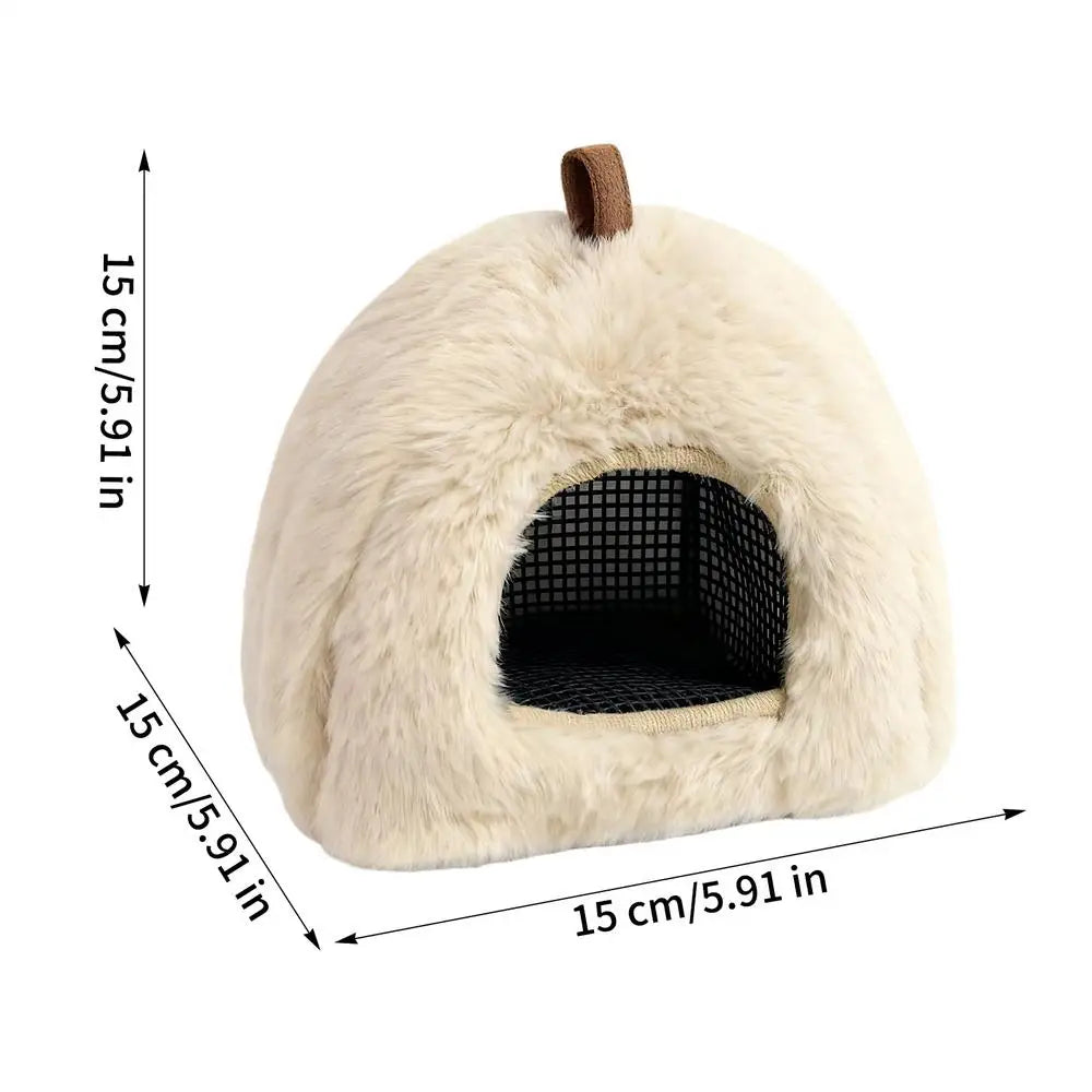 Hamster House Guinea Pig Cage Hamster Cotton House Small Animal Nest Winter Warm Pet Bed For Rodent Guinea Pig Rat Hedgehog
