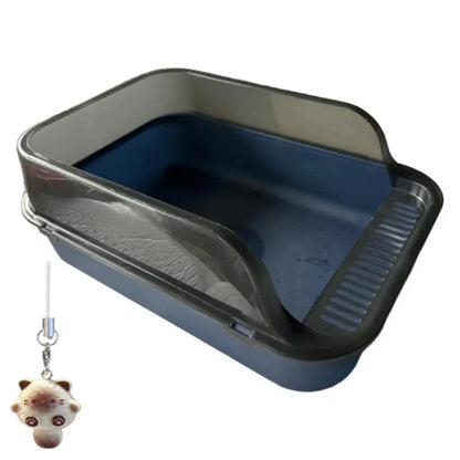 Heavy - Duty Semi - Enclosed Litter Box, High Sides Anti - Splashing, Odor - Proof, Large Capacity, Perfect for All Cat Stages