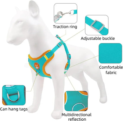 Pet Harness Vest Dogs Chest Strap Rope Reflective Dog Traction Rope Retractable for Small Dog Cat Traction Set Pet Accessories