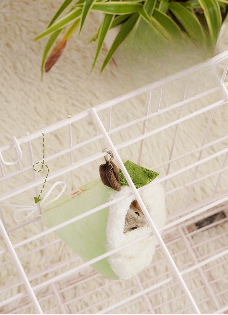 Pet Nest Small Animals Accessories Hamster Cage Winter Warm Bed Hamster Plush Hammock Parrot Cage Pendant Decoration Comfortable