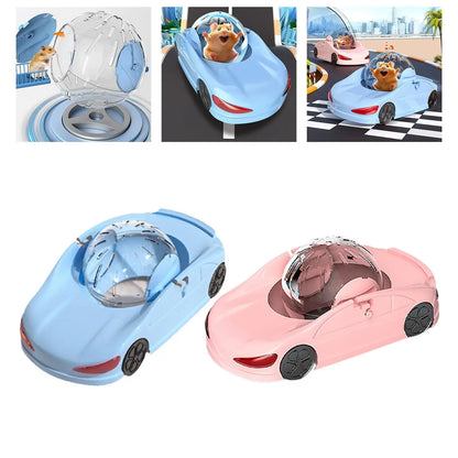 Hamster Running Ball Hamster Exercise Wheel Multiuse Hamster Toy Car Enjoyable  Sports Design Clear for Rat Small Animals Ferret