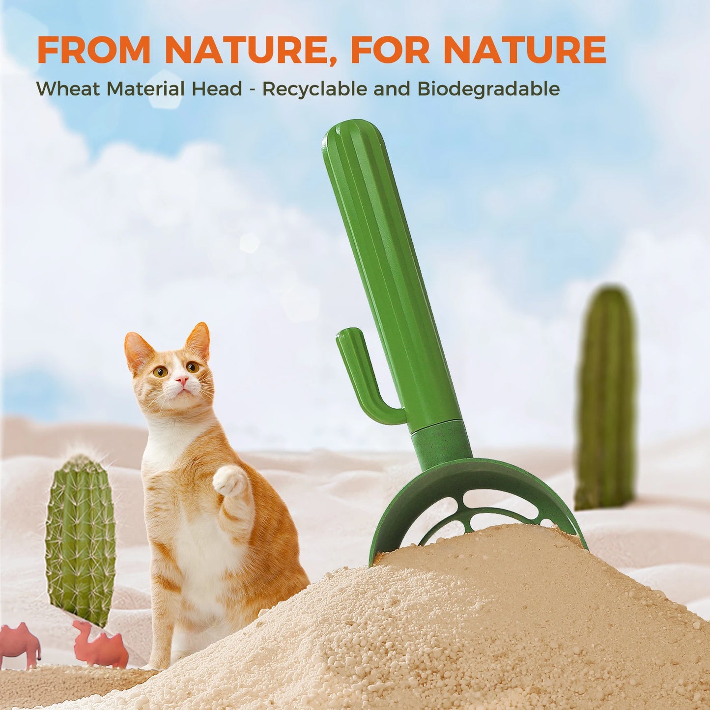 Cat Litter Scoop Pet Cleaning Tool Detachable Pet Poop Shovel with Garbage Bags Replaceable Scoop Cats Toilet Cleaning Shovel