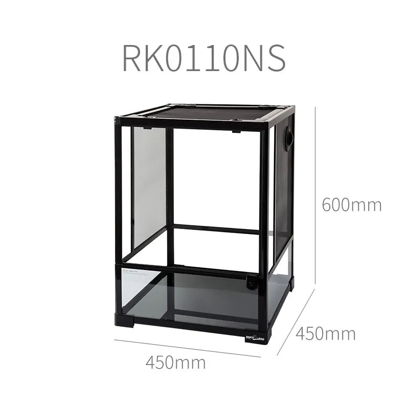 Glass Insulated Reptile Tank for Turtle Tortoise Lizard and Chameleon,Crawling Pet Breeding Box with Heat Retention Structure