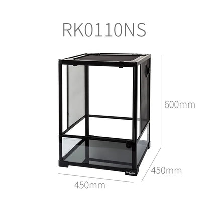 Glass Insulated Reptile Tank for Turtle Tortoise Lizard and Chameleon,Crawling Pet Breeding Box with Heat Retention Structure