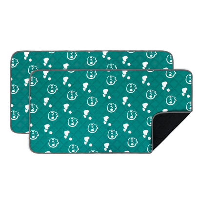 2Pcs Guinea Pig Cage Liner Washable Rabbit Absorbent Mat Reusable Hamster Pee Pad Anti-Slip for Pet Guinea Pig Rabbit Hedgehog